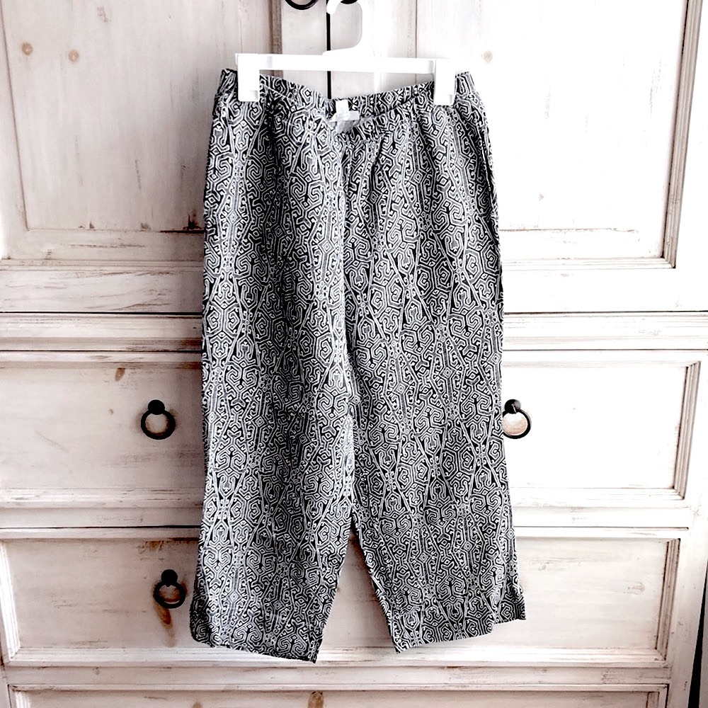 J. Jill Love Linen Aztec print wild leg crop